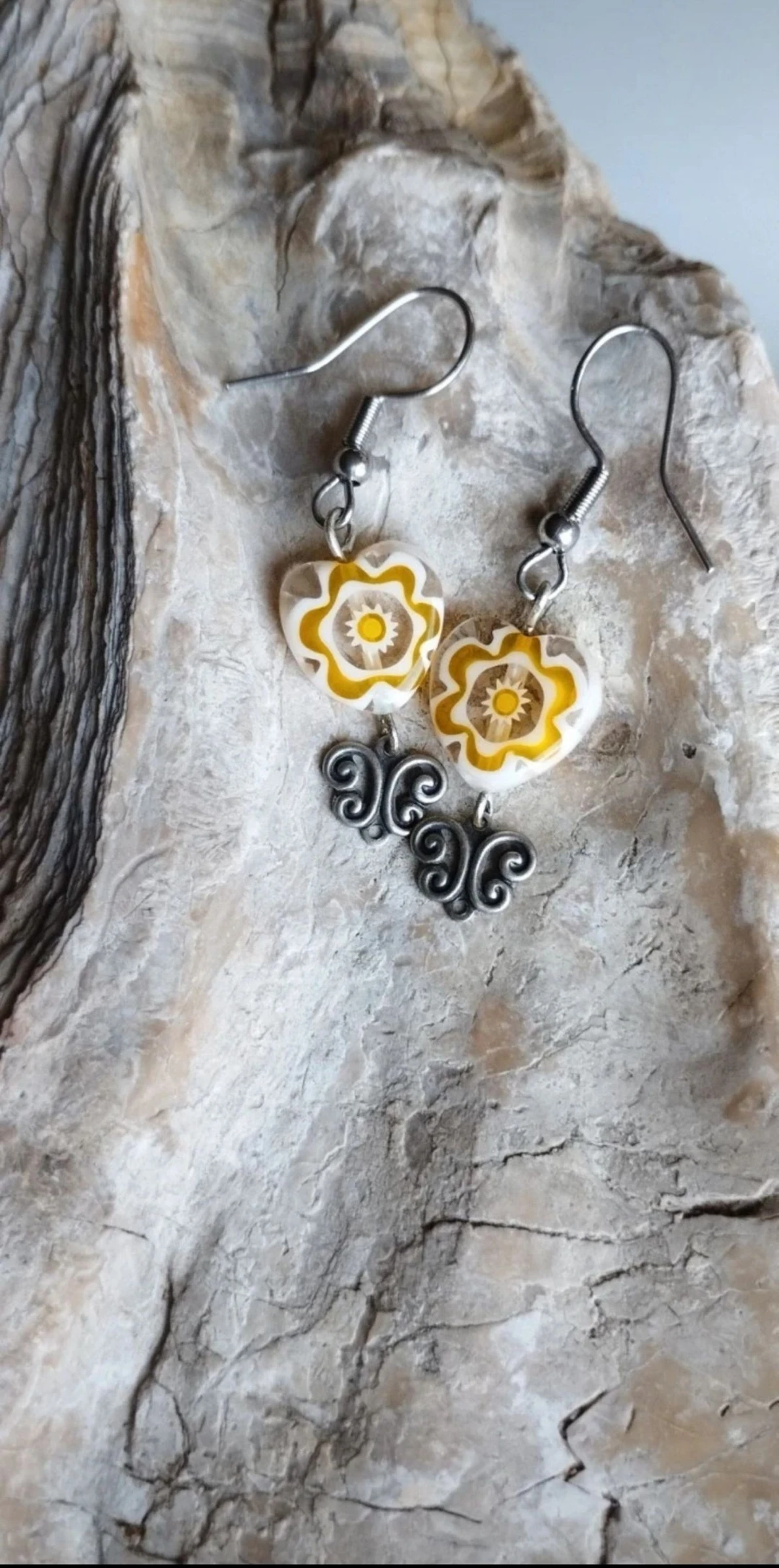 💛🎁🦋Lindos Pendientes de Murano y Acero Inoxidable🦋🎁💛 – photo 2